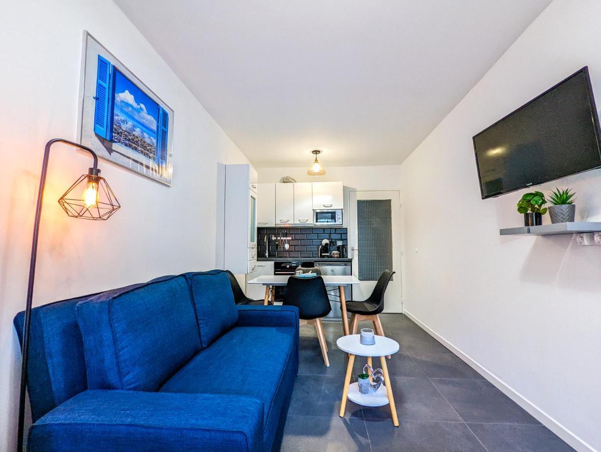 1 Min To The Beach Apartment - Kitchen - Tramway - Air Conditioner - Wifi - Promenade Des Anglais Nizza Kültér fotó