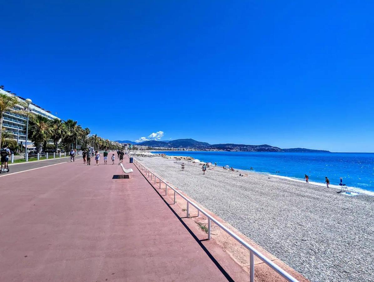 1 Min To The Beach Apartment - Kitchen - Tramway - Air Conditioner - Wifi - Promenade Des Anglais Nizza Kültér fotó